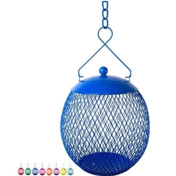 NWT- Globe Bird Feeder - Blue - Picture 1 of 7
